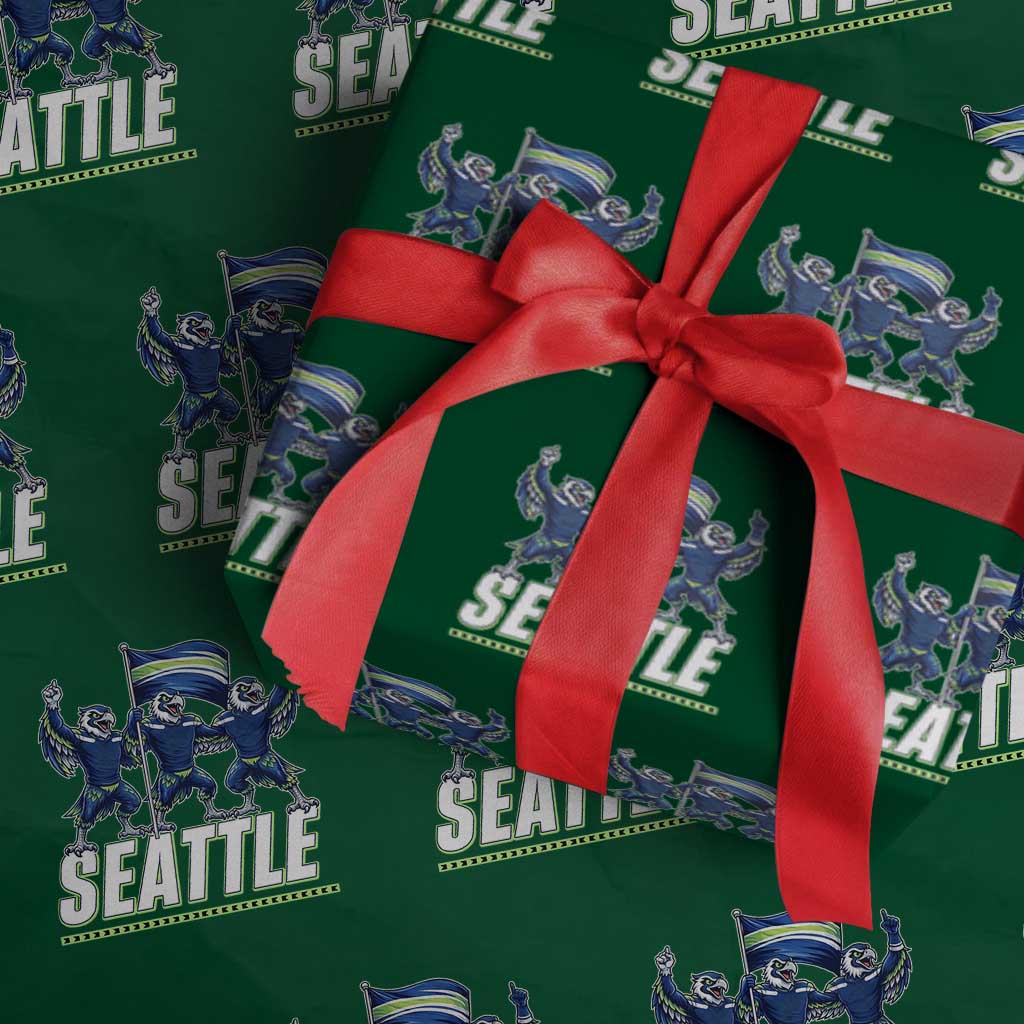 Seattle Fan Pride Victory Celebration Wrapping Paper Roll Gift For Sports Lovers TS12 Green Print Your Wear