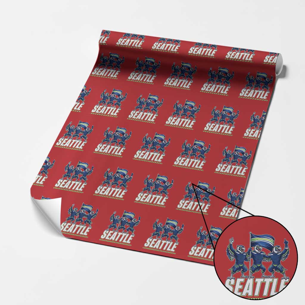 Seattle Fan Pride Victory Celebration Wrapping Paper Roll Gift For Sports Lovers TS12 Red Print Your Wear