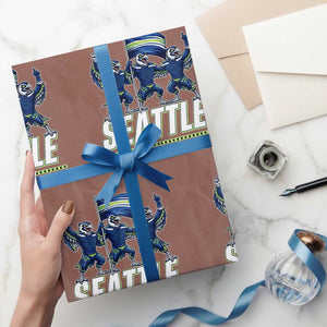 Seattle Fan Pride Victory Celebration Wrapping Paper Roll Gift For Sports Lovers TS12 Mocha Print Your Wear