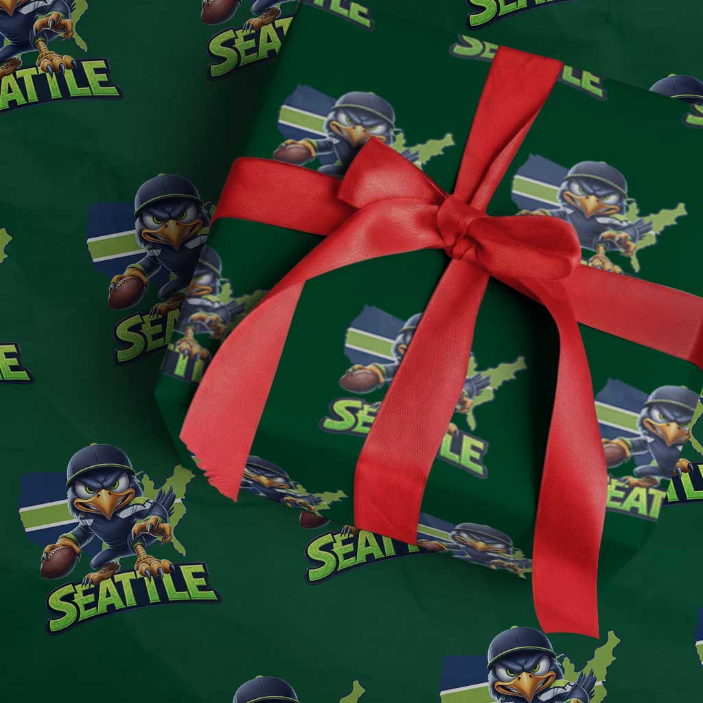Seattle Fan Pride Wrapping Paper Roll Gift For Sports Lover TS12 Green Print Your Wear