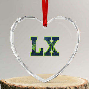 Seattle LX Game Day Washington Space Needle Skyline Heart Crystal Glass Ornament TS11 Transparent Glass 3'' Heart Print Your Wear