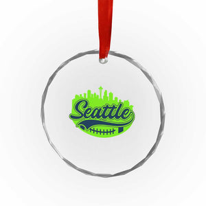 Seattle Pride Skyline Football Lover Crystal Glass Ornament Game Day Sports Fan TS02 Print Your Wear