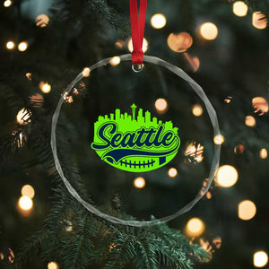 Seattle Pride Skyline Football Lover Crystal Glass Ornament Game Day Sports Fan TS02 Print Your Wear
