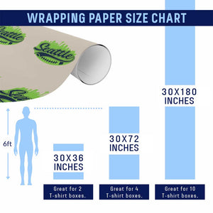 Seattle Pride Skyline Football Lover Wrapping Paper Roll Game Day Sports Fan TS02 Print Your Wear