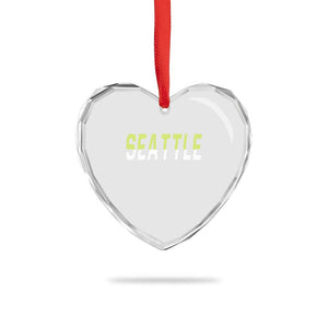 Seattle Retro Glitch Fan Gift Heart Crystal Glass Ornament Proud Northwest 12s Fan TS12 Print Your Wear