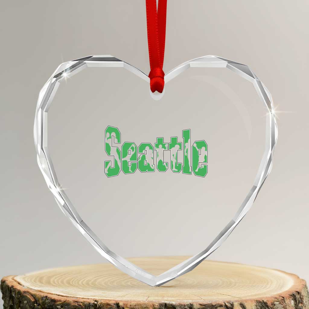 Seattle Sports Player Silhouette Heart Crystal Glass Ornament Gift For Football Lovers TS12 Transparent Glass 3'' Heart Print Your Wear