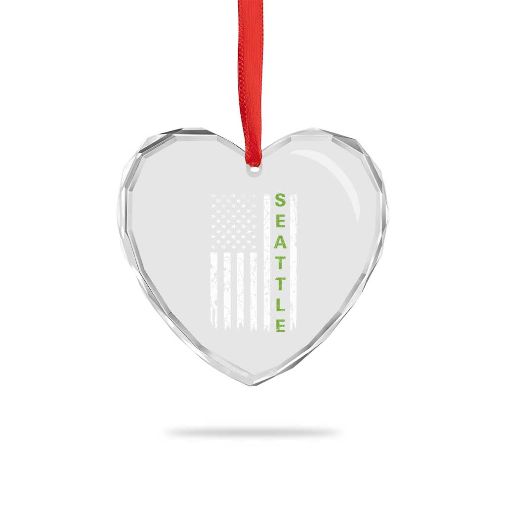 Seattle With American Flag Fan Pride Heart Crystal Glass Ornament Gift For Sports Lovers TS12 Print Your Wear