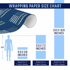 Seattle With American Flag Fan Pride Wrapping Paper Roll Gift For Sports Lovers TS12 Print Your Wear