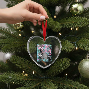 See Ya Soon Raccoon Heart Crystal Glass Ornament Funny Last Day of School TS14 Print Your Wear