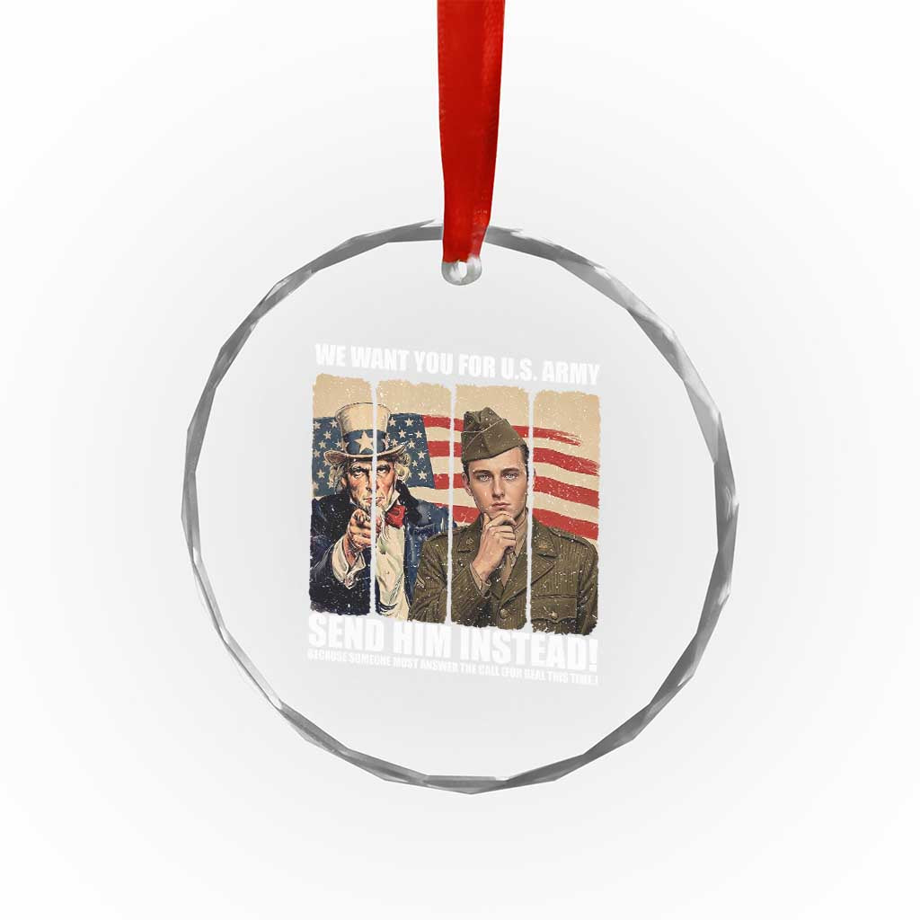 Send Barron Crystal Glass Ornament We Want You For US Army TS14 Print Your Wear