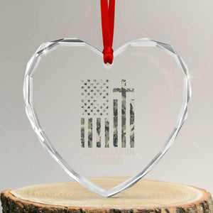 Send Barron Heart Crystal Glass Ornament Vintage American Flag Camo Hashtag Protest Meme TS14 Transparent Glass 3'' Heart Print Your Wear