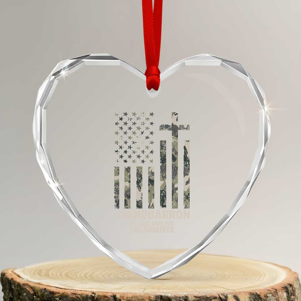 Send Barron Heart Crystal Glass Ornament Vintage American Flag Camo Hashtag Protest Meme TS14 Transparent Glass 3'' Heart Print Your Wear
