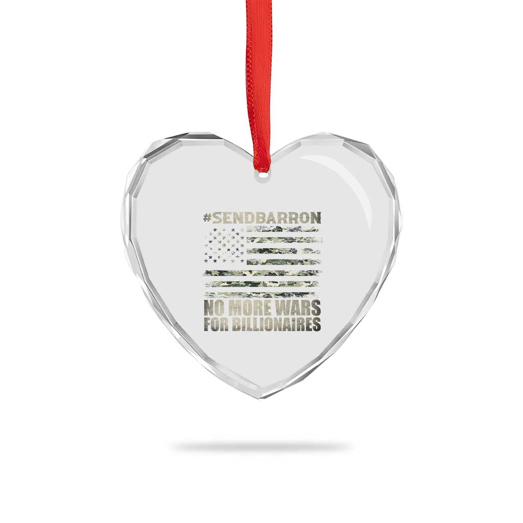 Send Barron Heart Crystal Glass Ornament Vintage American Flag Camo Soldier Hashtag Meme TS14 Print Your Wear