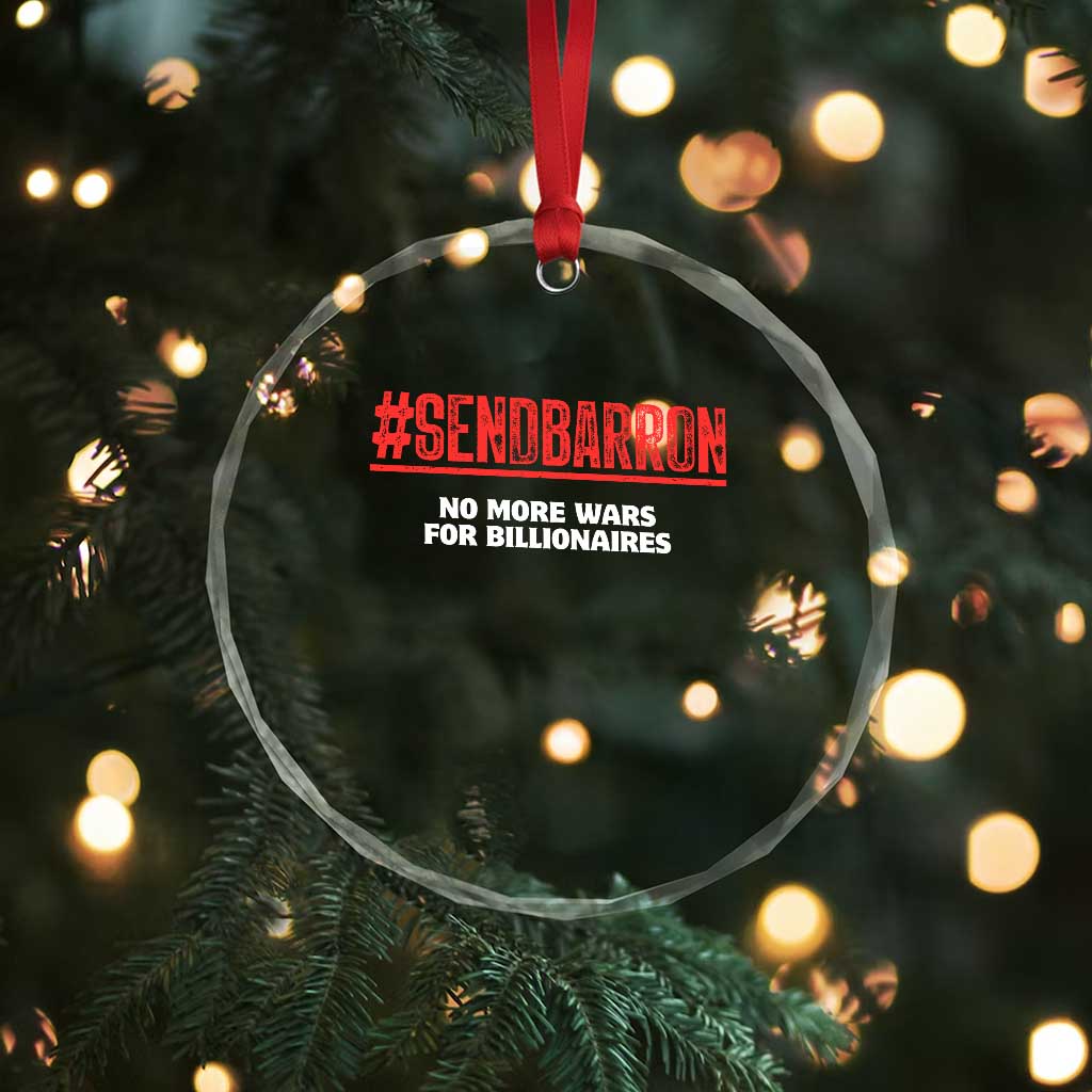 Send Barron Meme Crystal Glass Ornament Funny Political Hashtag Viral Internet TS14 Print Your Wear