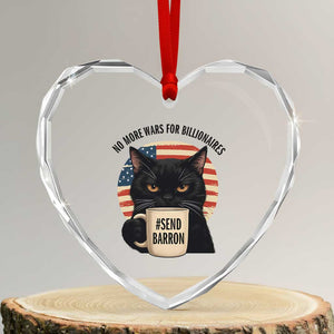 Send Barron Meme Heart Crystal Glass Ornament Funny Cat Sarcastic Political TS14 Transparent Glass 3'' Heart Print Your Wear