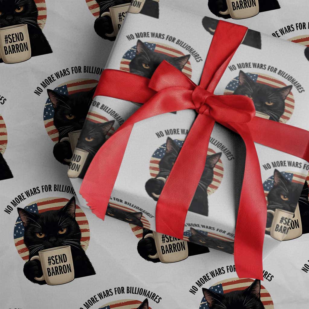Send Barron Meme Wrapping Paper Roll Funny Cat Sarcastic Political TS14 White Print Your Wear