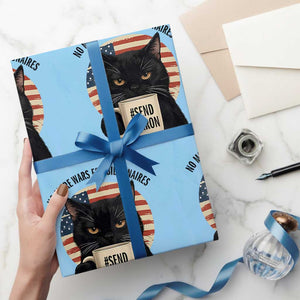 Send Barron Meme Wrapping Paper Roll Funny Cat Sarcastic Political TS14 Light Blue Print Your Wear