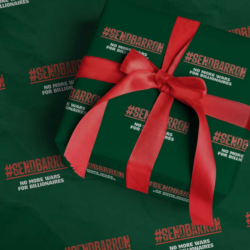 Send Barron Meme Wrapping Paper Roll Funny Political Hashtag Viral Internet TS14 Green Print Your Wear