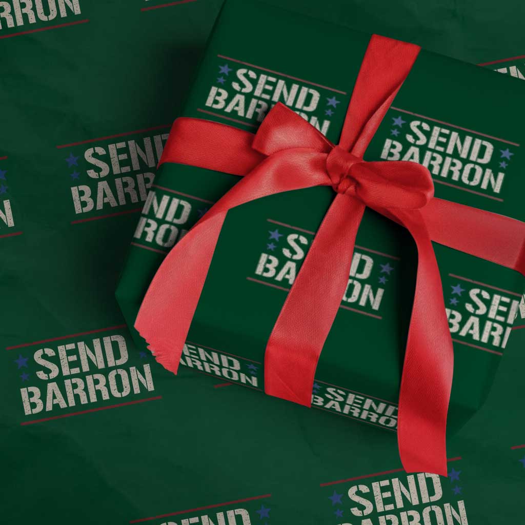 Send Barron Wrapping Paper Roll Viral Hashtag Political Protest TS14 Green Print Your Wear