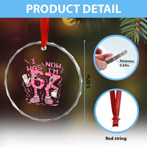 Seven Years Old Birthday Girl Crystal Glass Ornament I Was 6 Now I Am 7 TS12 Print Your Wear