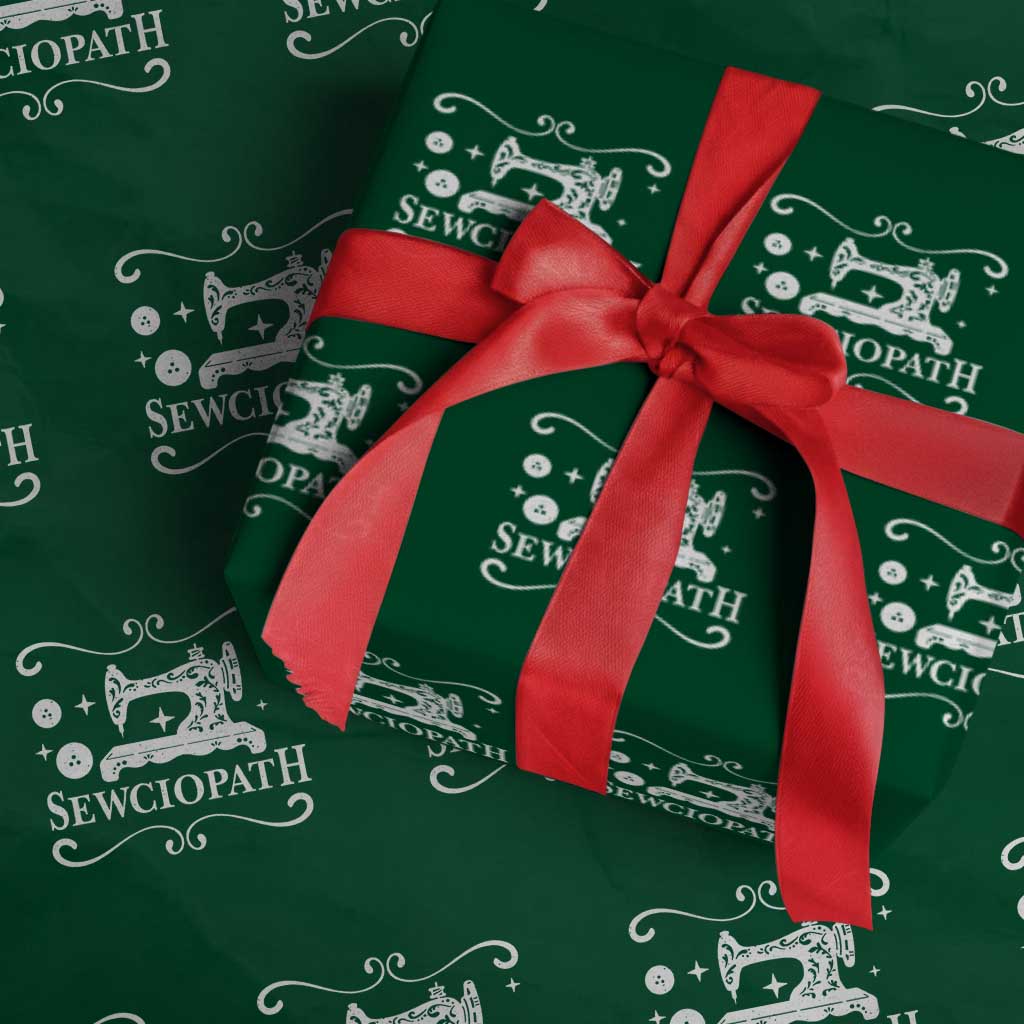 Sewing Lover Wrapping Paper Roll Sewciopath Quilter Gift TS10 Green Print Your Wear