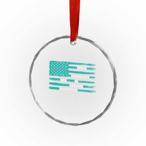 Sexual Assault Awareness Crystal Glass Ornament It's a Beautiful Day To Believe Survivors TS14 Print Your Wear