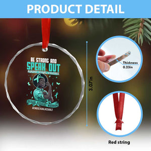 Sexual Assault Awareness Crystal Glass Ornament Support African Women Stop Sexual Abuse Awareness TS14 Print Your Wear