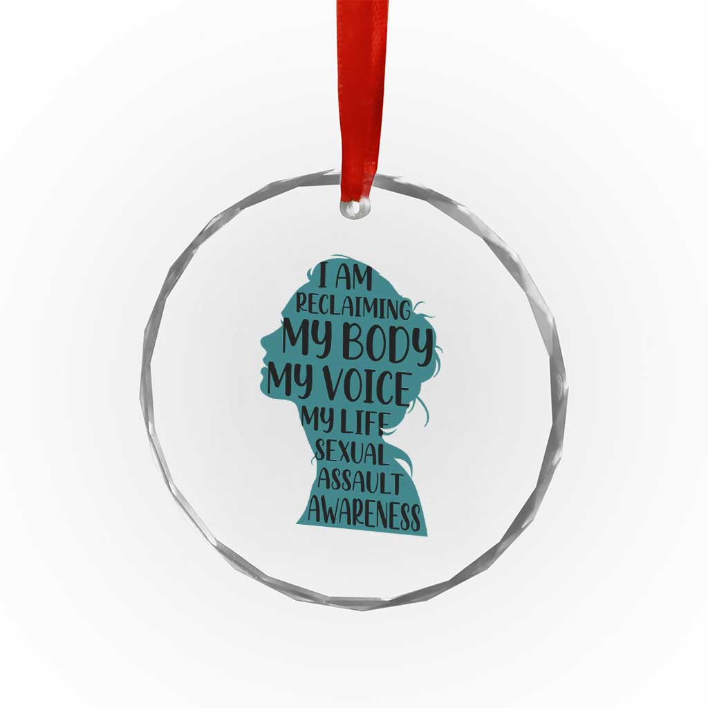 Sexual Assault Awareness Crystal Glass Ornament Women Support Survivors TS14 Print Your Wear