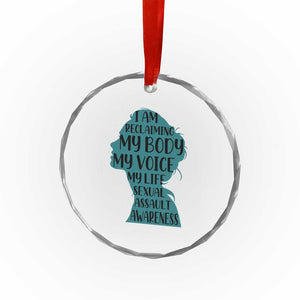 Sexual Assault Awareness Crystal Glass Ornament Women Support Survivors TS14 Print Your Wear