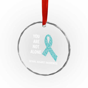 Sexual Assault Awareness Crystal Glass Ornament You Are Not Alone TS14 Print Your Wear