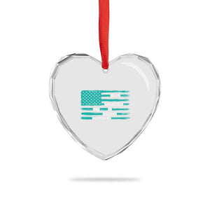Sexual Assault Awareness Heart Crystal Glass Ornament It's a Beautiful Day To Believe Survivors TS14 Print Your Wear