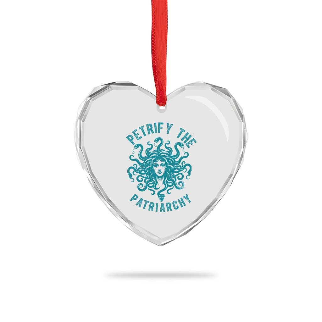 Sexual Assault Awareness Heart Crystal Glass Ornament Petrify The Patriarchy Medusa Feminism TS14 Print Your Wear