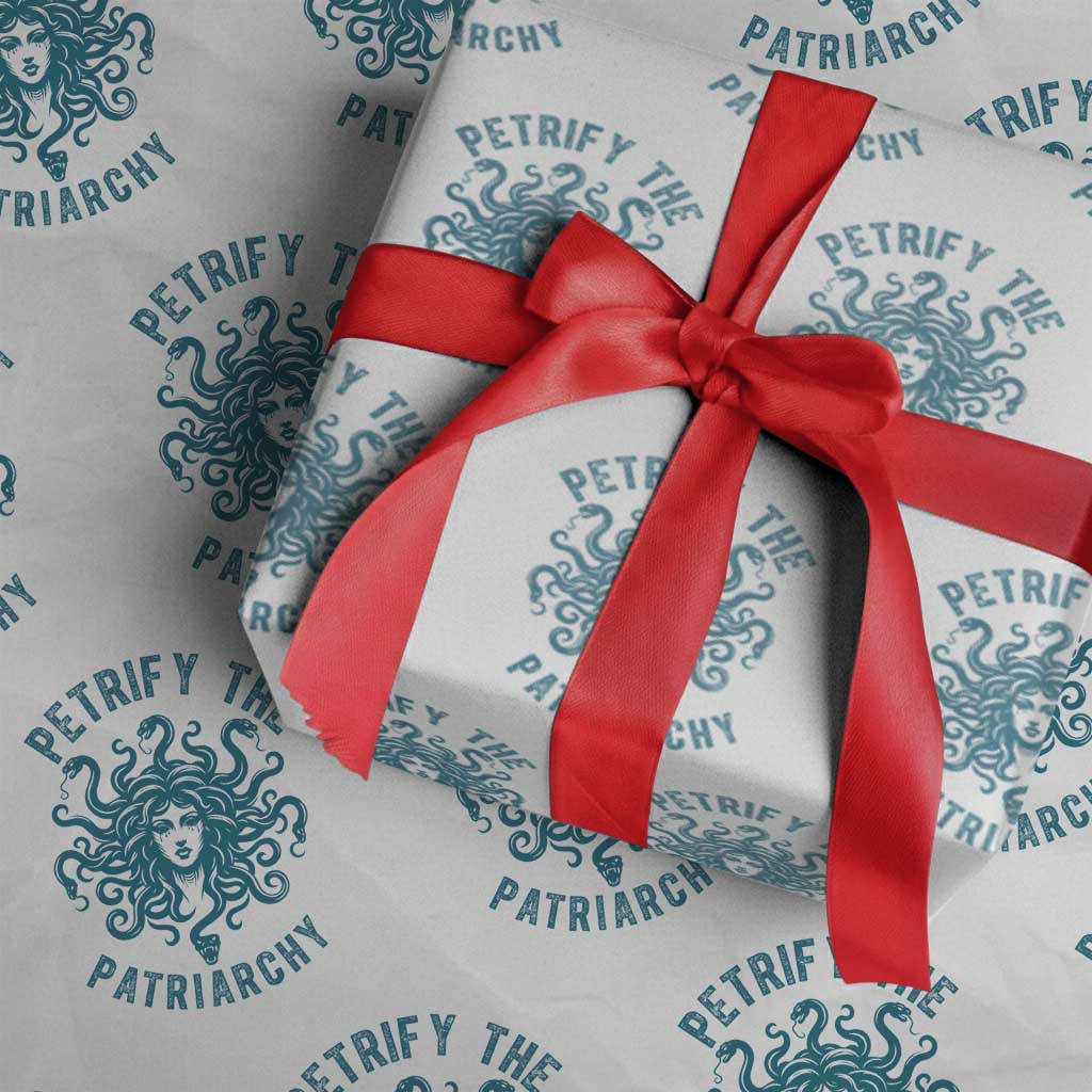 Sexual Assault Awareness Wrapping Paper Roll Petrify The Patriarchy Medusa Feminism TS14 White Print Your Wear