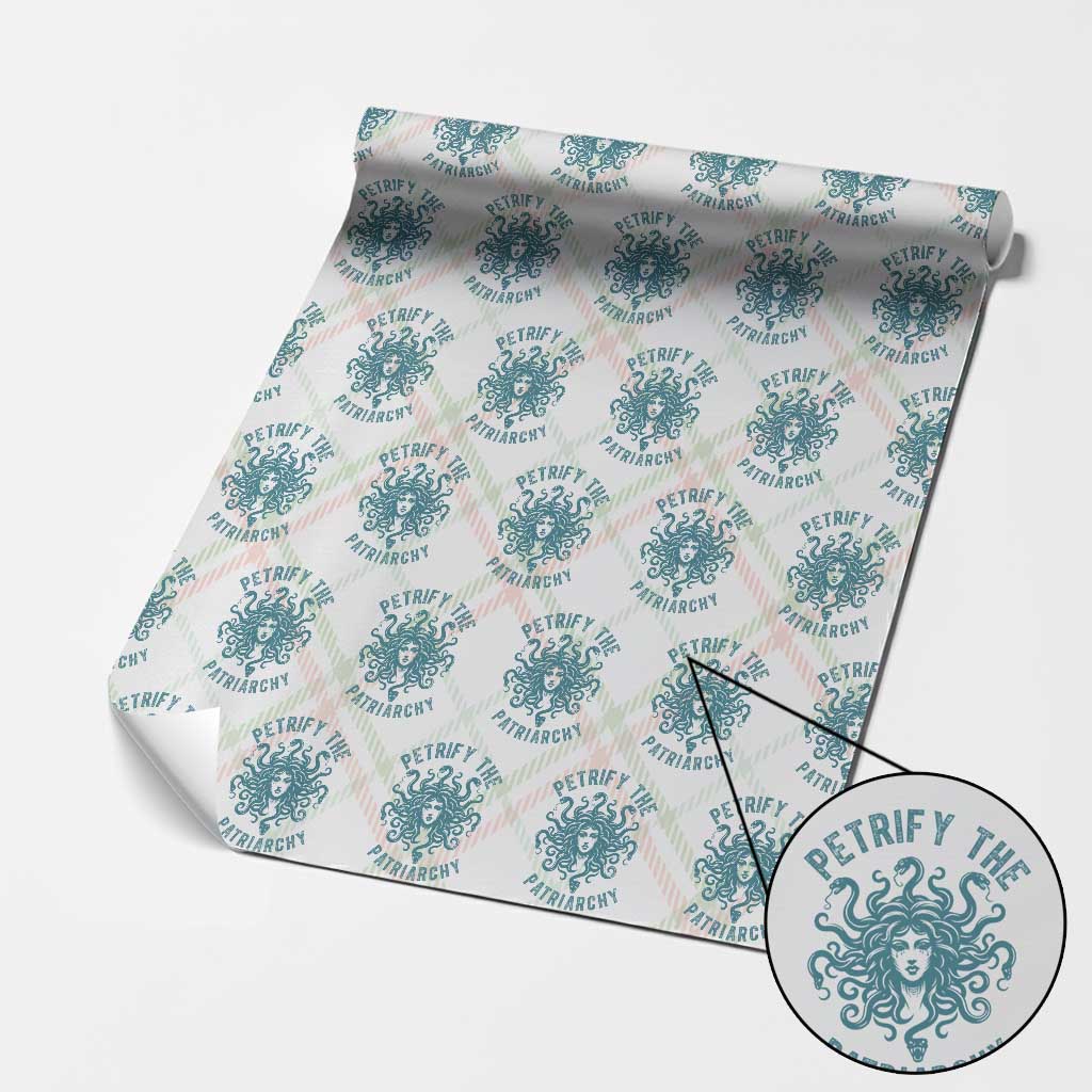 Sexual Assault Awareness Wrapping Paper Roll Petrify The Patriarchy Medusa Feminism TS14 Christmas Plaid Print Your Wear