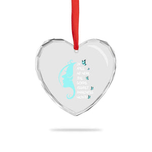 Sexual Assault Awareness Month Heart Crystal Glass Ornament In April We Wear Teal Ribbon TS14 Print Your Wear