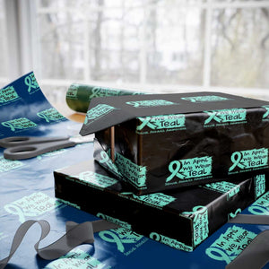 Sexual Assault Awareness Wrapping Paper Roll In April We Wear Teal TS10 Black Print Your Wear
