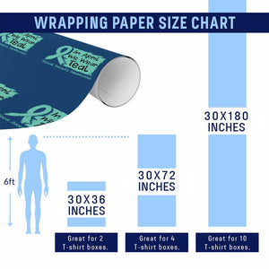Sexual Assault Awareness Wrapping Paper Roll In April We Wear Teal TS10 Print Your Wear