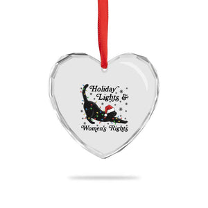 Sexy Cat Holiday Lights Womens Rights Supporter Heart Crystal Glass Ornament Christmas Feminist Gift TS12 Print Your Wear