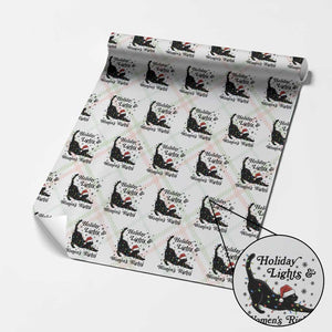 Sexy Cat Holiday Lights Womens Rights Supporter Wrapping Paper Roll Christmas Feminist Gift TS12 Christmas Plaid Print Your Wear