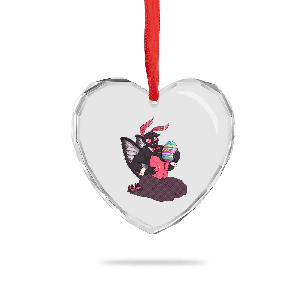 Sexy Easter Bunny Mothman Heart Crystal Glass Ornament Cryptid Humor Gift TS12 Print Your Wear