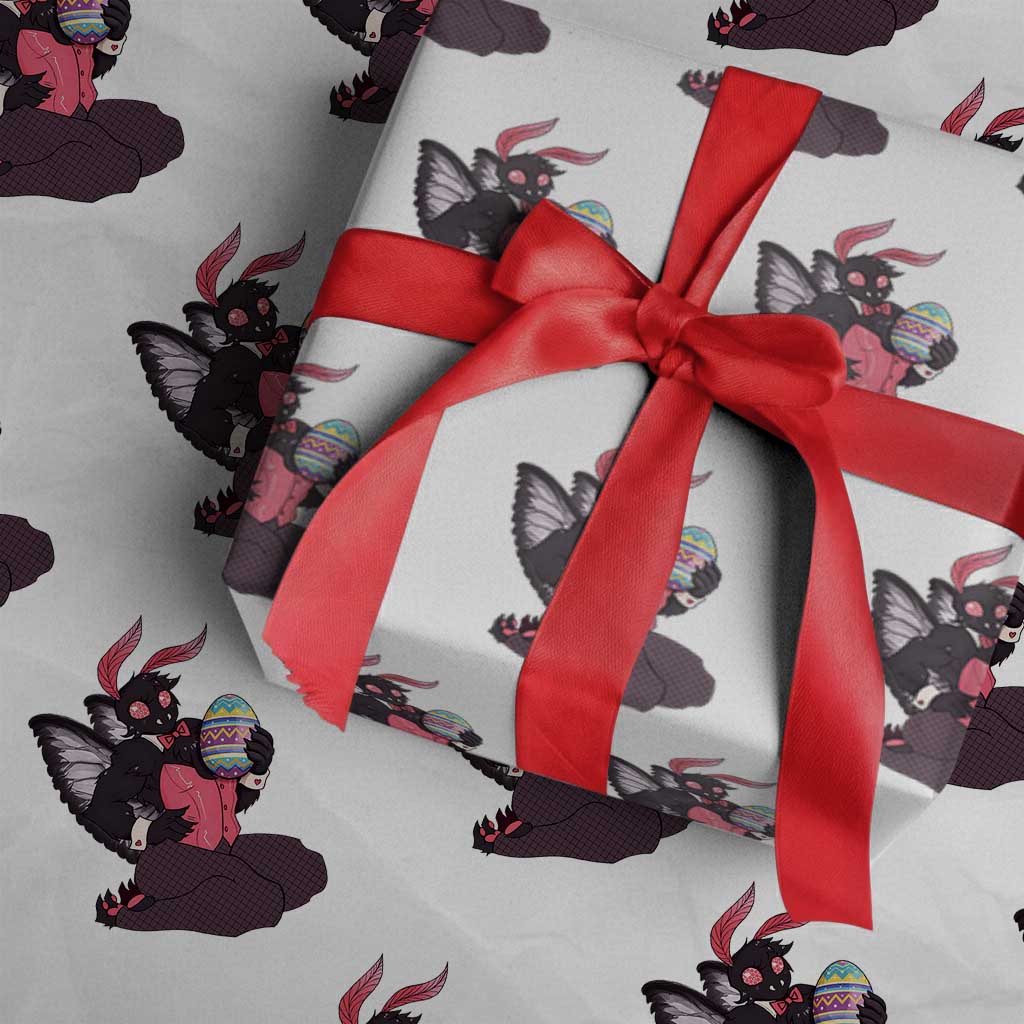 Sexy Easter Bunny Mothman Wrapping Paper Roll Cryptid Humor Gift TS12 White Print Your Wear