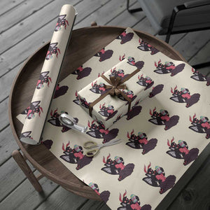 Sexy Easter Bunny Mothman Wrapping Paper Roll Cryptid Humor Gift TS12 Beige Print Your Wear