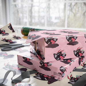 Sexy Easter Bunny Mothman Wrapping Paper Roll Cryptid Humor Gift TS12 Light Pink Print Your Wear