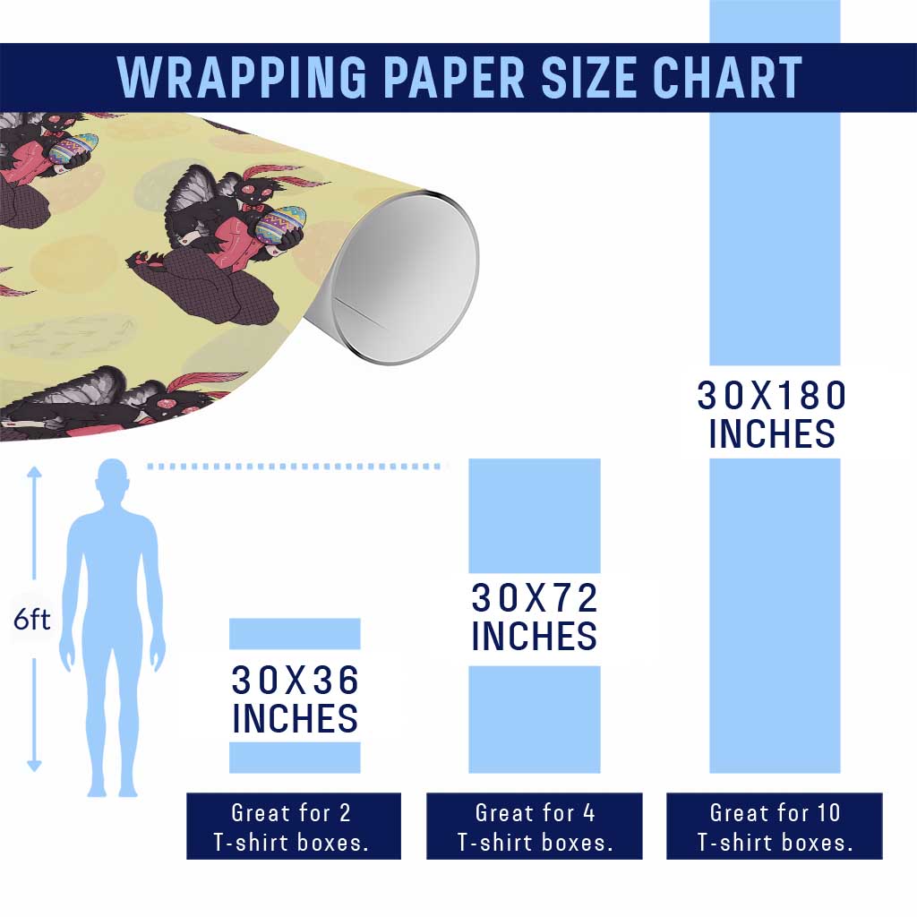 Sexy Easter Bunny Mothman Wrapping Paper Roll Cryptid Humor Gift TS12 Print Your Wear