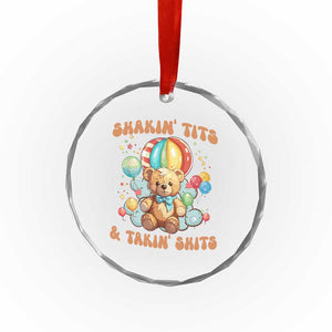 Shakin' Tits and Takin' Shits Crystal Glass Ornament Naughty Funny Inappropriate TS10 Print Your Wear