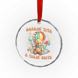 Shakin' Tits and Takin' Shits Crystal Glass Ornament Naughty Funny Inappropriate TS10 Print Your Wear