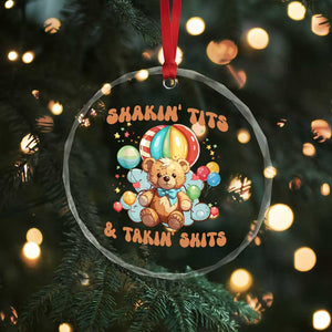 Shakin' Tits and Takin' Shits Crystal Glass Ornament Naughty Funny Inappropriate TS10 Print Your Wear