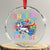 Shakin' Tits and Takin' Shits Crystal Glass Ornament Naughty Funny Unhinged Unicorn - Print Your Wear