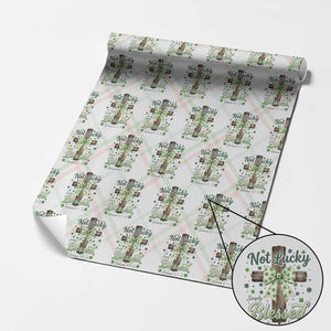Shamrock Cross Irish St Patrick's Day Wrapping Paper Roll Not Lucky Simply Blessed TS14 Christmas Plaid Print Your Wear