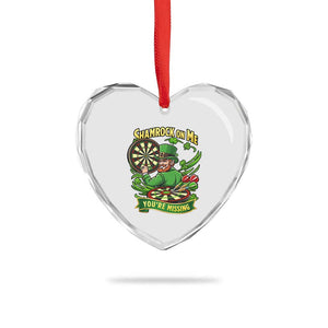 Shamrock On Me Youre Missing Heart Crystal Glass Ornament St Patricks Day Darts Player Gift TS12 Print Your Wear